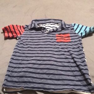 J Crew Boys stripped short sleeve polo shirt